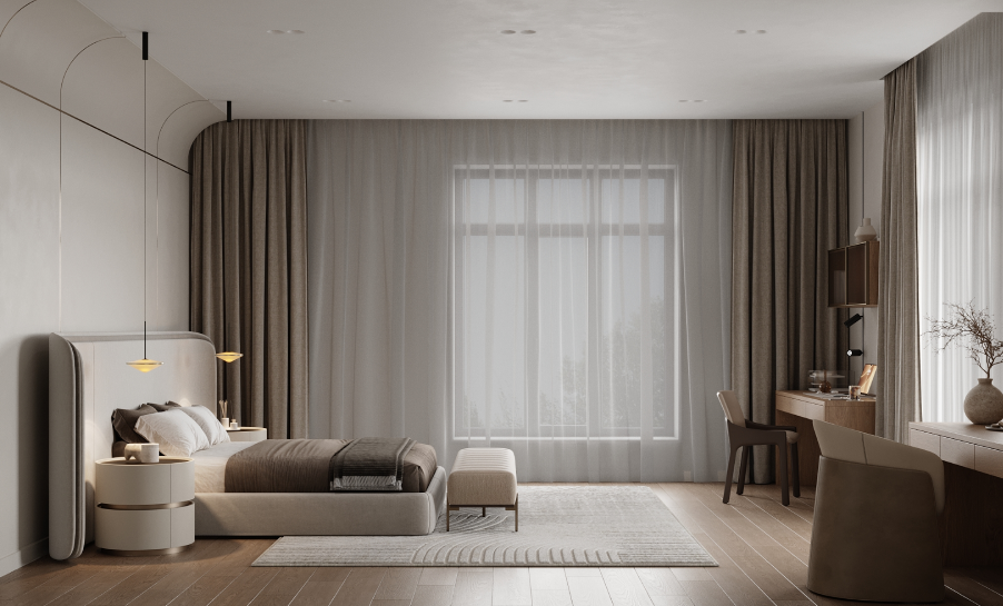 serene contemporary residence